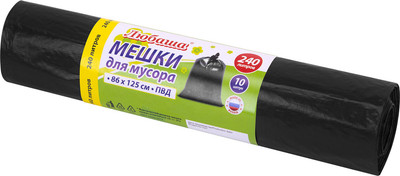 Пакеты для мусора Любаша 608919 (10шт, черный) -