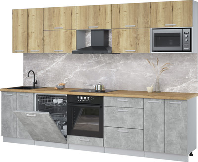 

Кухонный гарнитур, Мила Лайт 3.0-ПМ2