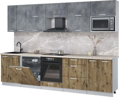 

Кухонный гарнитур, Мила Лайт 3.0-ПМ2