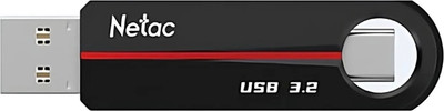 USB flash накопитель Netac US18 USB 3.2+TypeC FlashDrive 32GB (NT03US18C-032G-32BK)