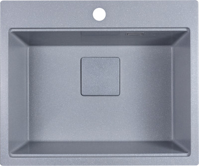 Мойка кухонная Marblan Comfort 60 (серебристый, с сифоном и колландером) - 