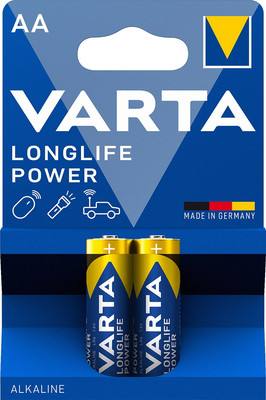 Комплект батареек Varta Longlife Power AA/LR6 Alkaline 1.5V / 4906 121 412 (2шт) -