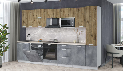 

Кухонный гарнитур, Мила Лайт 3.3-ПМ2