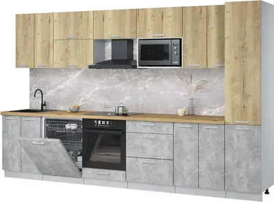 

Кухонный гарнитур, Мила Лайт 3.4-ПМ2