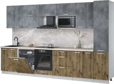 

Кухонный гарнитур, Мила Лайт 3.4-ПМ2