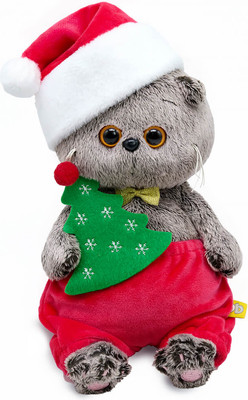 Мягкая игрушка Budi Basa Кот Басик Baby в новогоднем костюмчике / 10852064 -