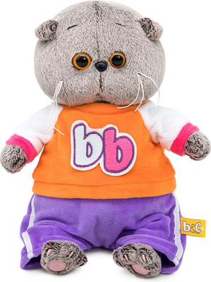 Мягкая игрушка Budi Basa Кот Басик Baby в костюмчике в стиле спорт-шик / 10880342 -