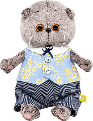 Мягкая игрушка Budi Basa Кот Басик Baby в жилете и брюках / 10870425 -