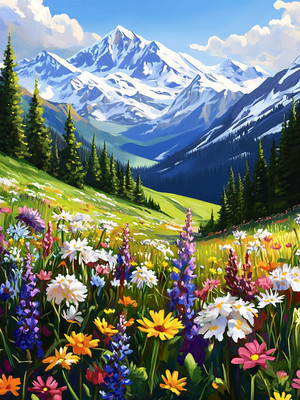 Набор алмазной вышивки Феникс+ Альпийские луга / 71368 -