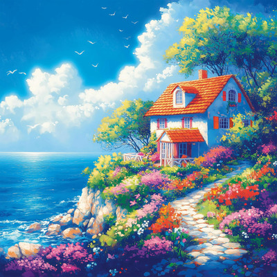 Набор алмазной вышивки Феникс+ Домик у моря / 71389 -