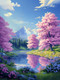 Набор алмазной вышивки Феникс+ Сакура у озера / 71411 -