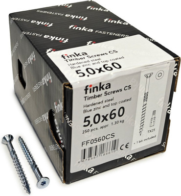 

Шуруп, Timber Screws CS Конструкционный по дереву TORX25 5x60 потай