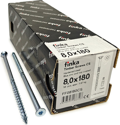 

Шуруп, Timber Screws CS Конструкционный по дереву TORX40 8x180 потай