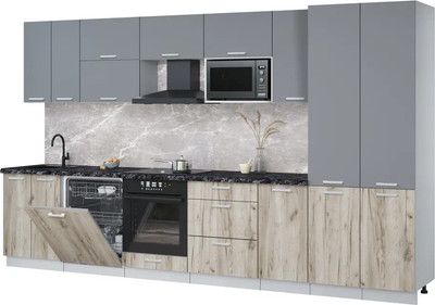 

Кухонный гарнитур, Мила Лайт 3.6-ПМ2