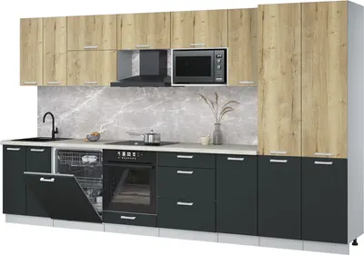 

Кухонный гарнитур, Мила Лайт 3.6-ПМ2