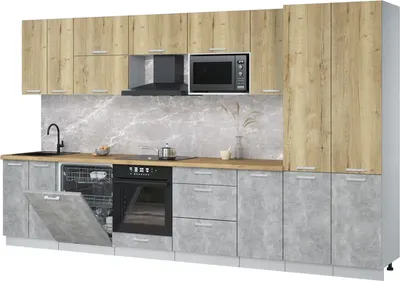 

Кухонный гарнитур, Мила Лайт 3.6-ПМ2