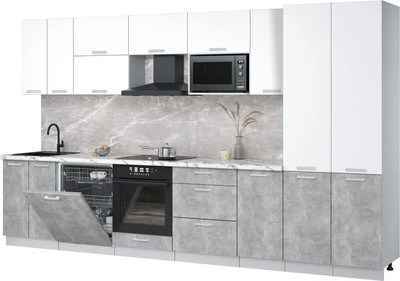 

Кухонный гарнитур, Мила Лайт 3.6-ПМ2