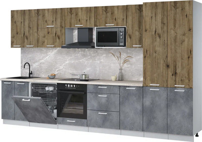 

Кухонный гарнитур, Мила Лайт 3.6-ПМ2