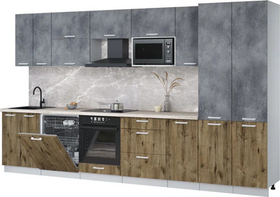 

Кухонный гарнитур, Мила Лайт 3.6-ПМ2