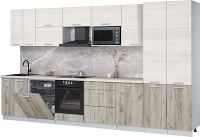 

Кухонный гарнитур, Мила Лайт 3.7-ПМ2