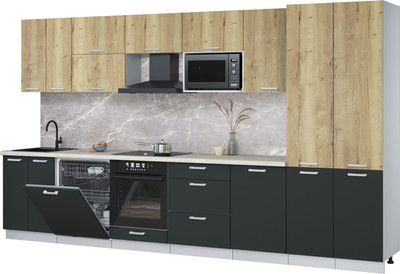 

Кухонный гарнитур, Мила Лайт 3.7-ПМ2