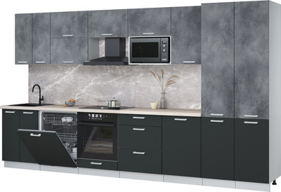 

Кухонный гарнитур, Мила Лайт 3.7-ПМ2