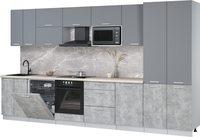 

Кухонный гарнитур, Мила Лайт 3.7-ПМ2