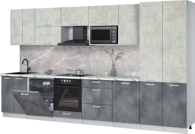 

Кухонный гарнитур, Мила Лайт 3.7-ПМ2