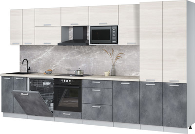 

Кухонный гарнитур, Мила Лайт 3.7-ПМ2