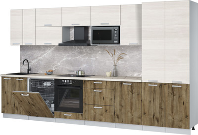 

Кухонный гарнитур, Мила Лайт 3.7-ПМ2