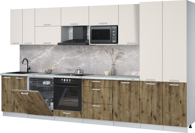 

Кухонный гарнитур, Мила Лайт 3.7-ПМ2