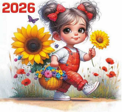 Календарь настенный Витебская областная типография Девочка с подсолнухом. 2026 год / 25С43 - 