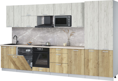 

Кухонный гарнитур, Мила Лайт 3.7-ПМ2