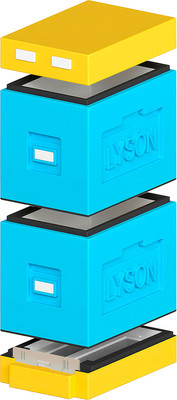 Улей Lyson Дадан На 6 Рамок / WDD101 (синий/желтый) - 