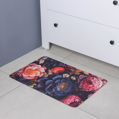 

Коврик для ванной, Black Flowers / 10554762