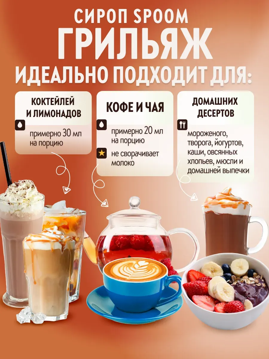 Сироп Spoom Грильяж (1л) — фото 4