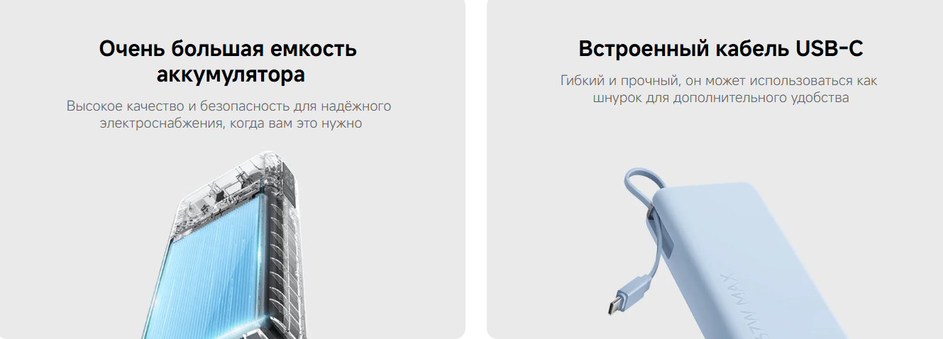 Портативное зарядное устройство Xiaomi 67W Power Bank 20000mAh / BHR08O8GL (ледяной голубой) — фото 6