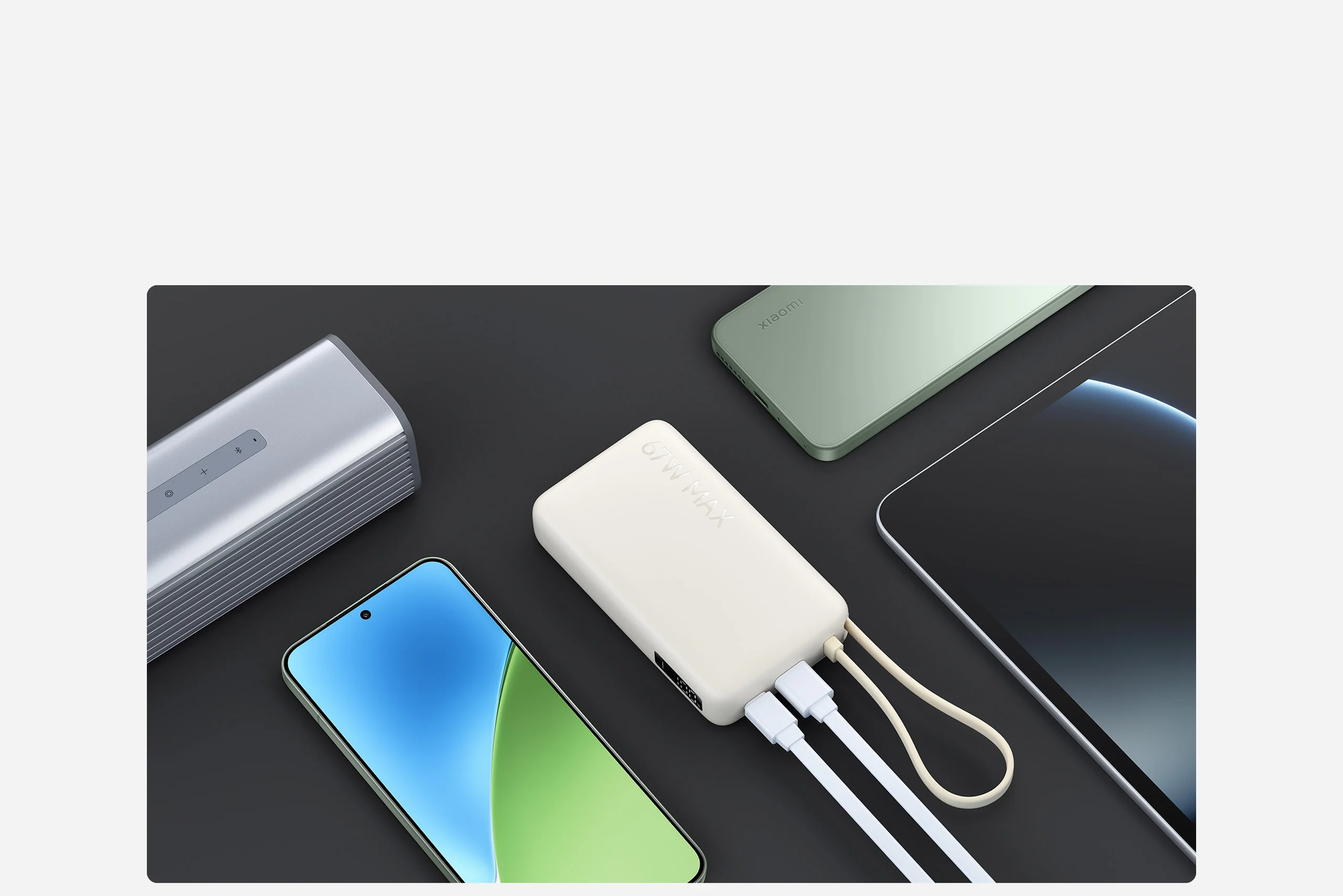 Портативное зарядное устройство Xiaomi 67W Power Bank 10000mAh / BHR08O0GL (бежевый) — фото 6
