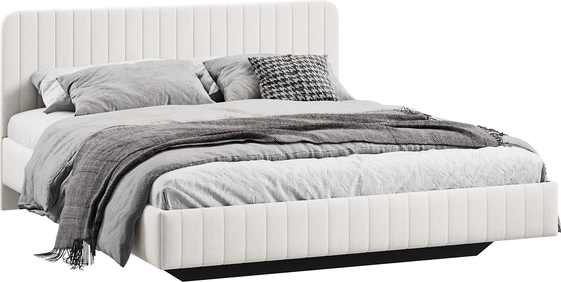 Двуспальная кровать ТриЯ Шелли 160x200 Тип 1 (велюр светлый)