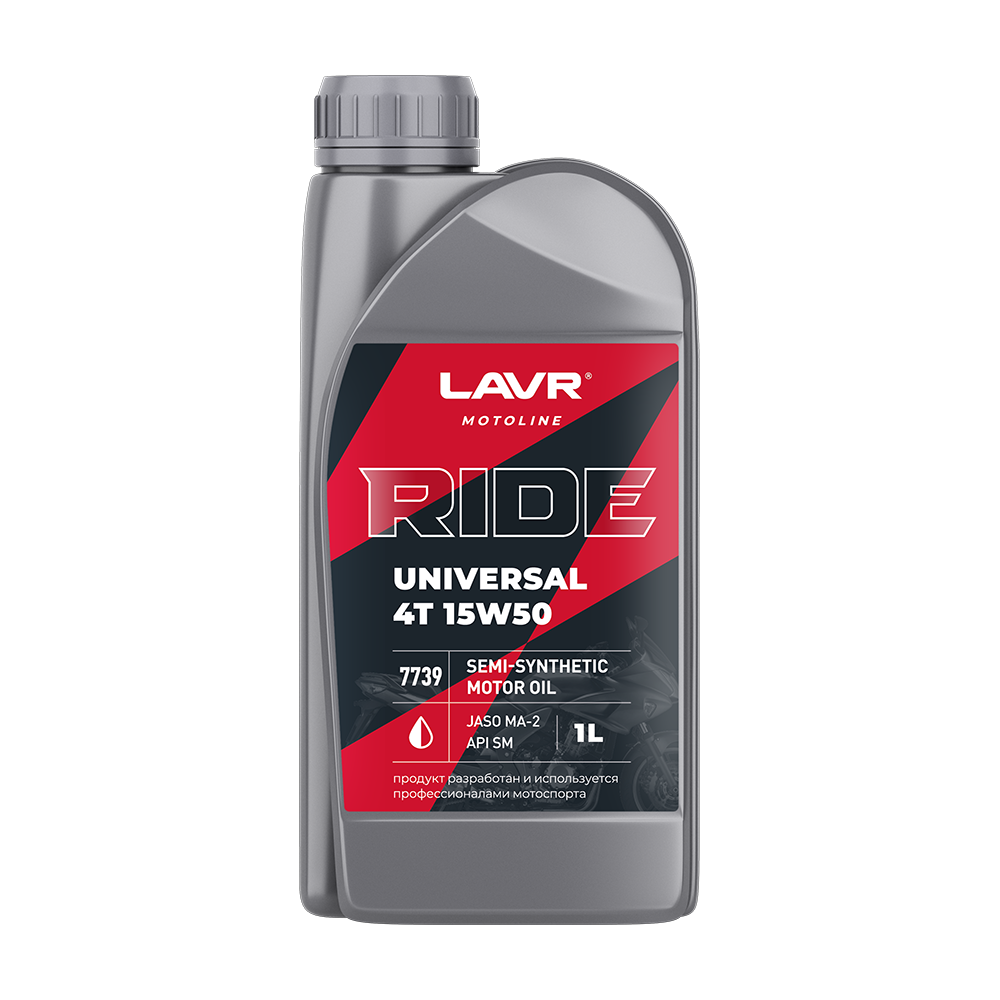 Моторное масло Lavr Ride Universal 4Т 15W50 SM / LN7739 (1л)