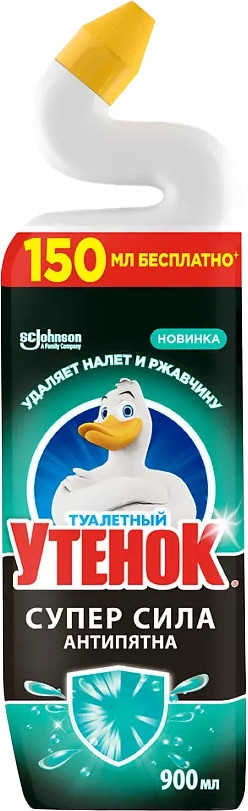 Чистящее средство для унитаза Туалетный утенок Антипятна (900мл)