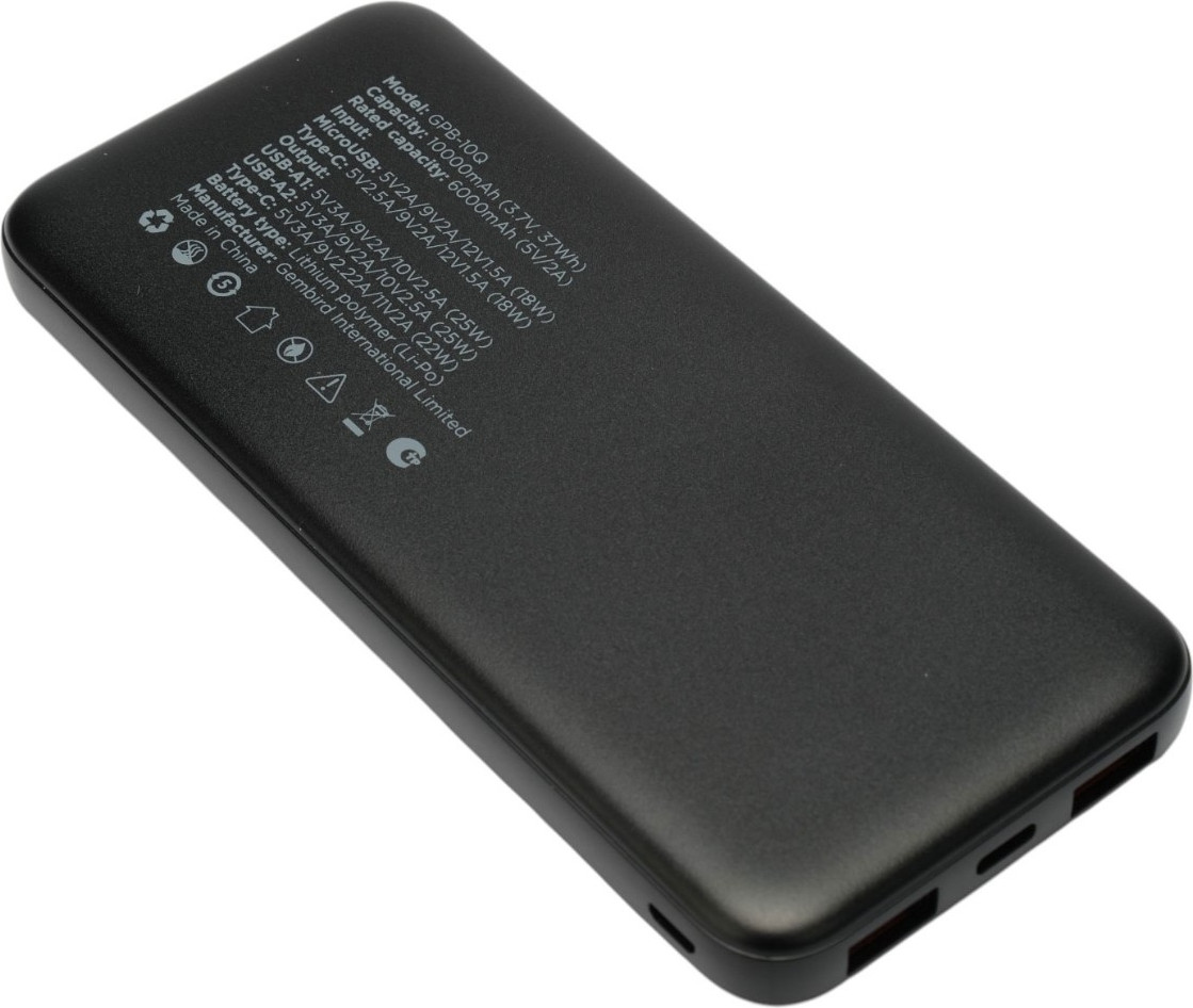 Портативное зарядное устройство Gembird/Cablexpert GPB-10Q — фото 2
