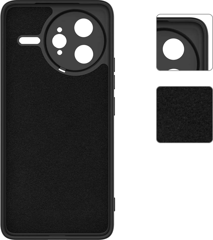 Чехол-накладка Bingo Liquid TPU для Poco F7 Ultra (черный) — фото 4