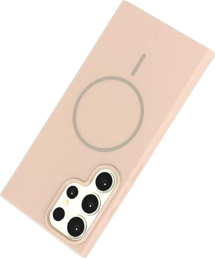 Чехол-накладка Bingo Silicone Magnetic для Samsung S25 Ultra (пудровый) — фото 3