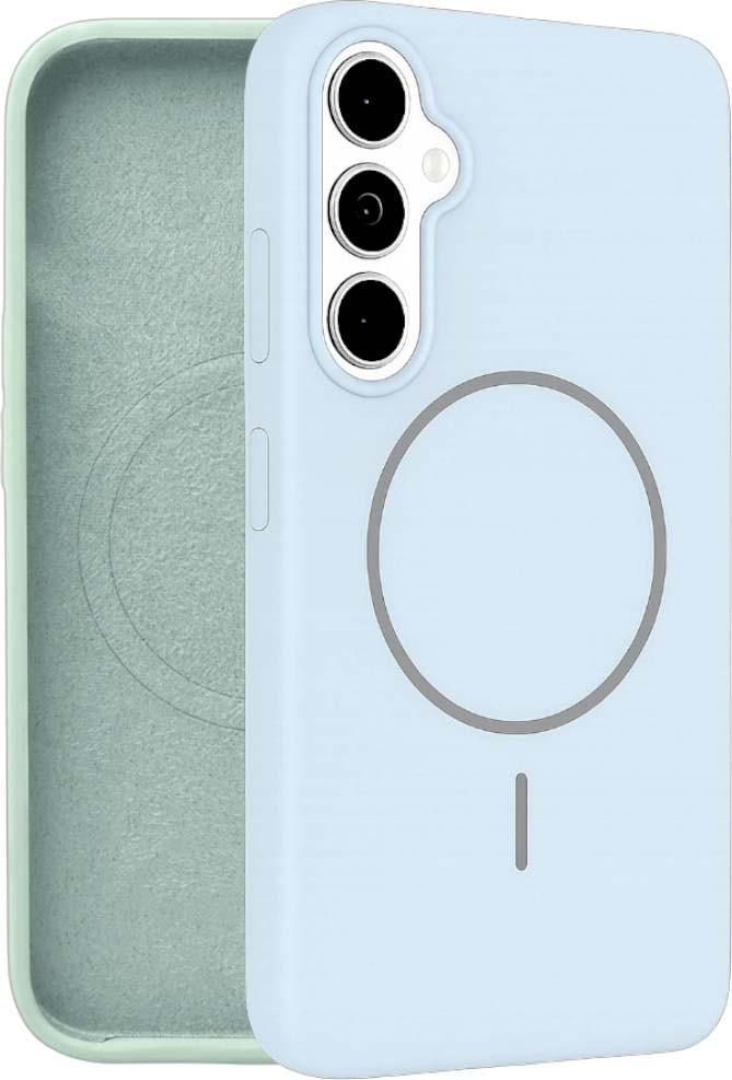 Чехол-накладка Bingo Silicone Magnetic для Samsung S25+ (голубой) — фото 3