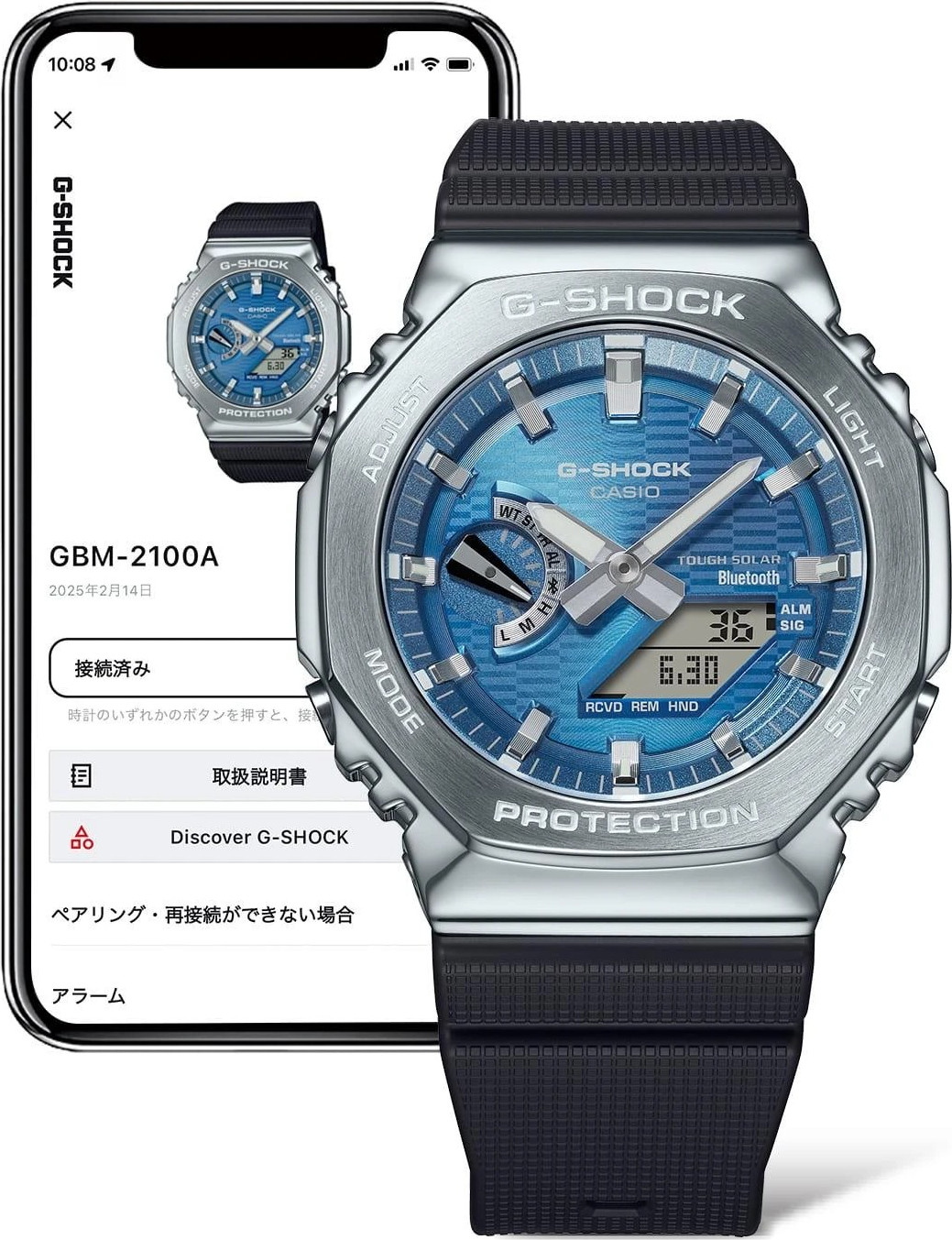 Часы наручные мужские Casio GBM-2100A-2B — фото 3