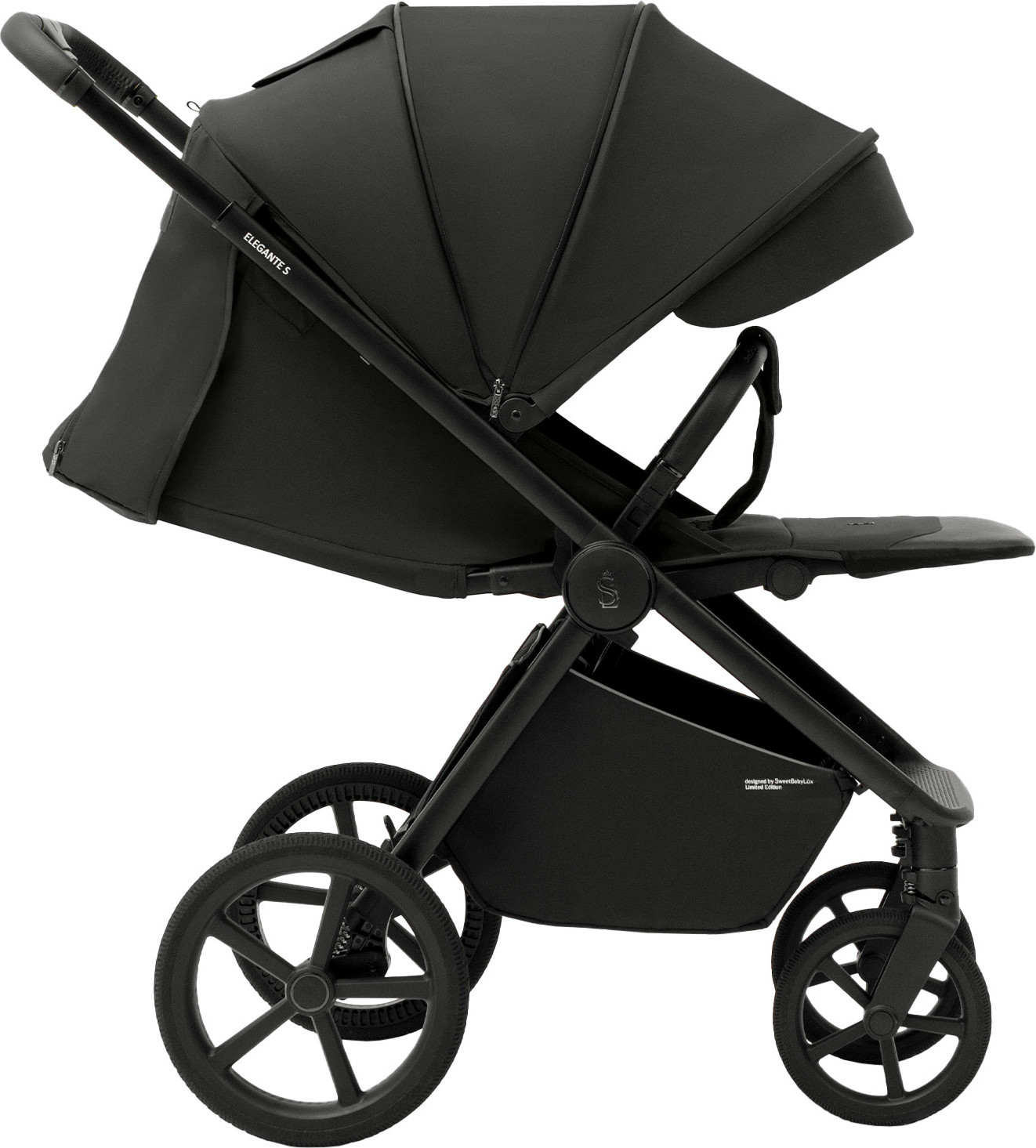 Детская прогулочная коляска Sweet Baby SBL Elegante S (черный) — фото 6