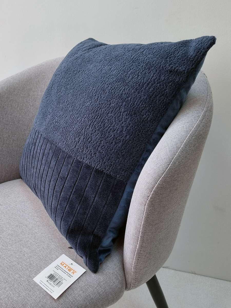 Наволочка декоративная MATEX Tufted Velvet ALEX-54 (синий) — фото 3