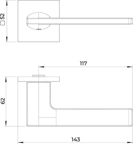 Ручка дверная Ajax furniture K.JS51.Promo SSG-39 (сатинированное золото) — фото 3