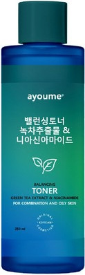 Тонер для лица Ayoume Balancing Toner Green Tea Niacinamide Балансирующий